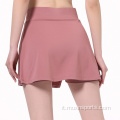 Due pezzi Donne Sport Short Short Skirt Nude Feel